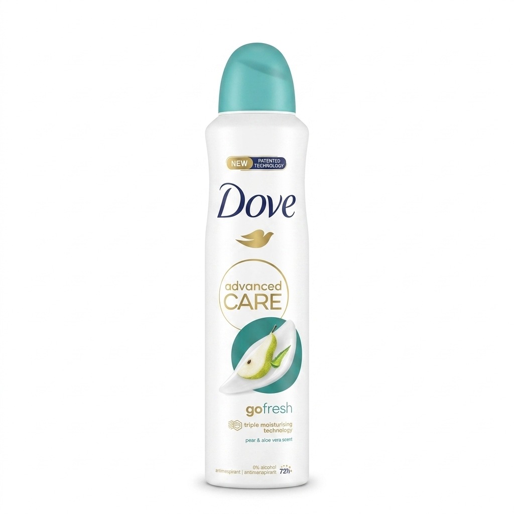 اسپری ضد تعریق داو Advanced Care Go Fresh گلابی و آلوئه‌ورا 250 میلی‌لیتر