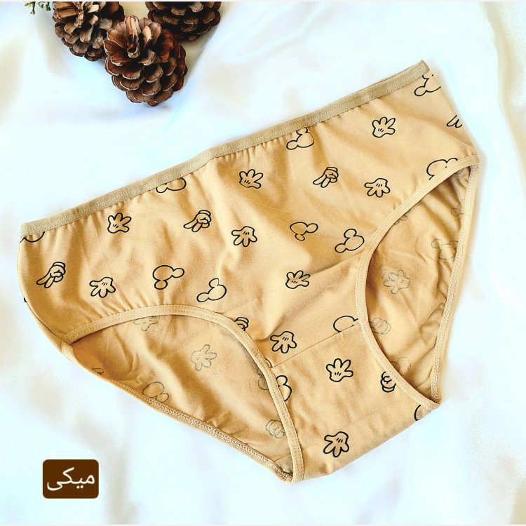 پک شورت زنانه نخی قواره دار برند آلکیم سایز XL طرح عروسکی (3 و 6 عددی)