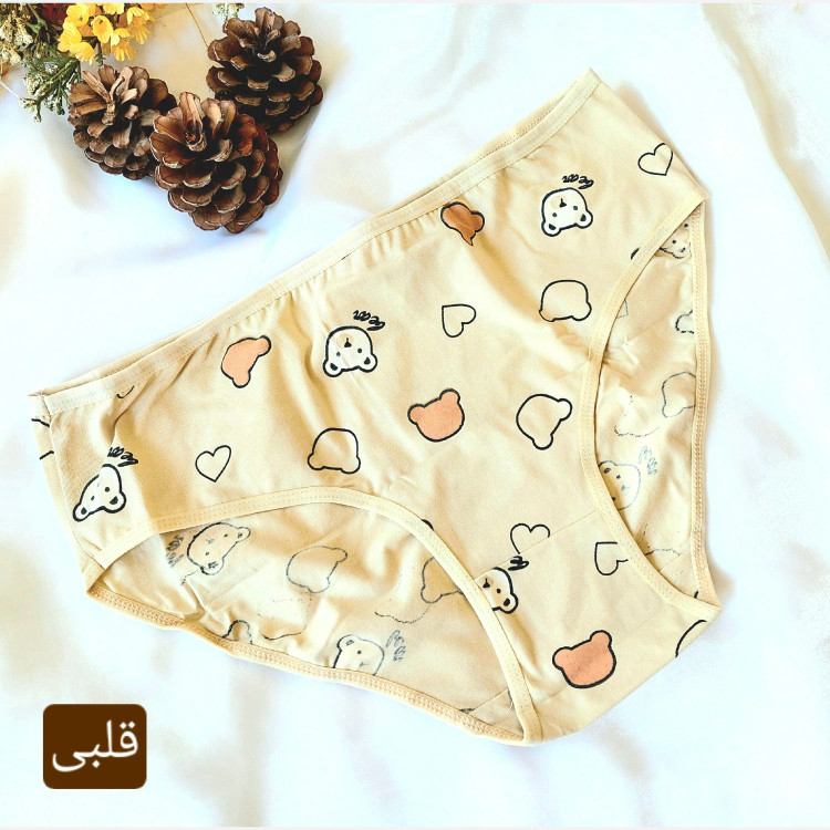 پک شورت زنانه نخی قواره دار برند آلکیم سایز XL طرح عروسکی (3 و 6 عددی)