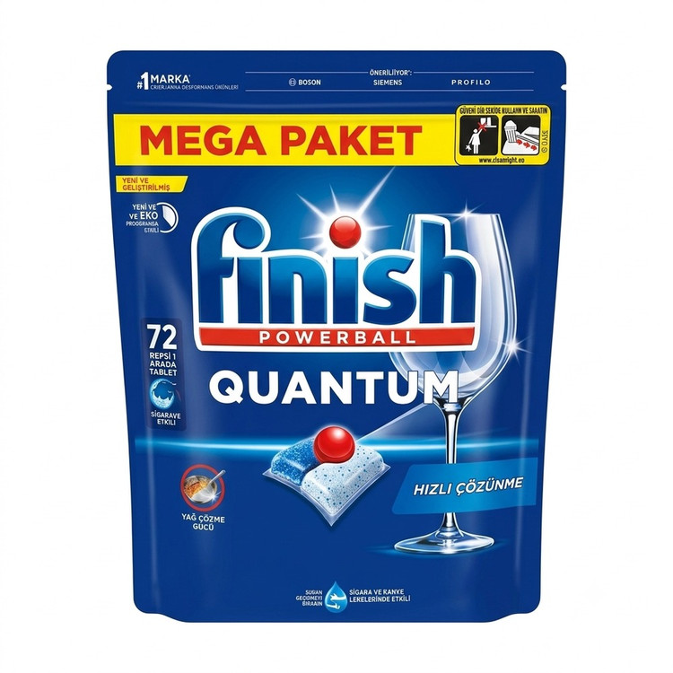 قرص ماشین ظرفشویی Quantum Powerball All in 1 – بسته 72 عددی