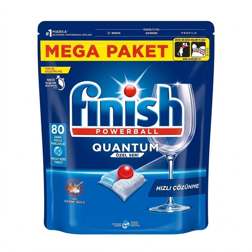 قرص ماشین ظرفشویی Quantum All in One – بسته 80 عددی