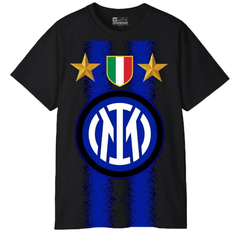 تیشرت آستین کوتاه مردانه مدل فوتبالی اینترمیلان