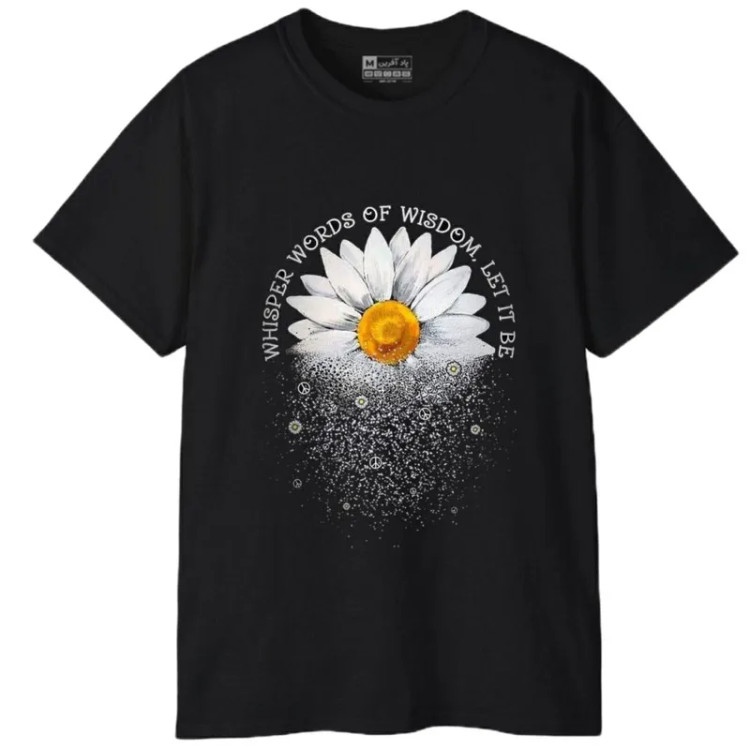 تیشرت آستین کوتاه مردانه مدل کلمه انگلیسی گل