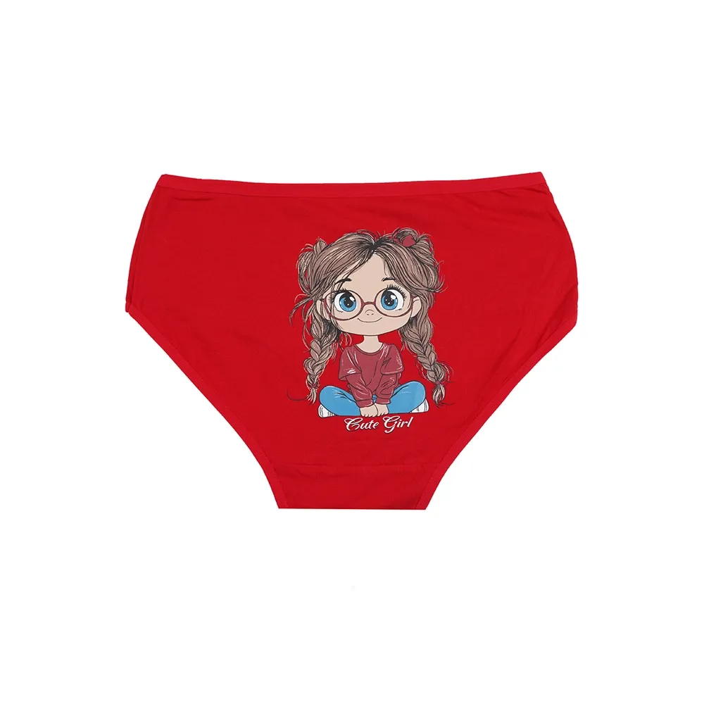 شورت اسلیپ زنانه نخی چاپی طرح دختر بچه برند بانو سایز 2XL