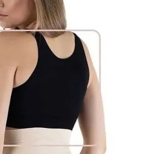 نیم تنه سوتین گنی زنانه فرم ایزی رنگ کرم و مشکی